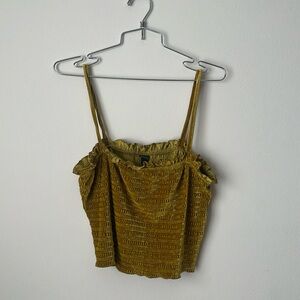 Wild Fable || velvet scrunched crop top